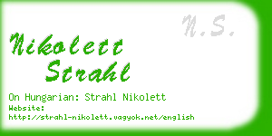 nikolett strahl business card